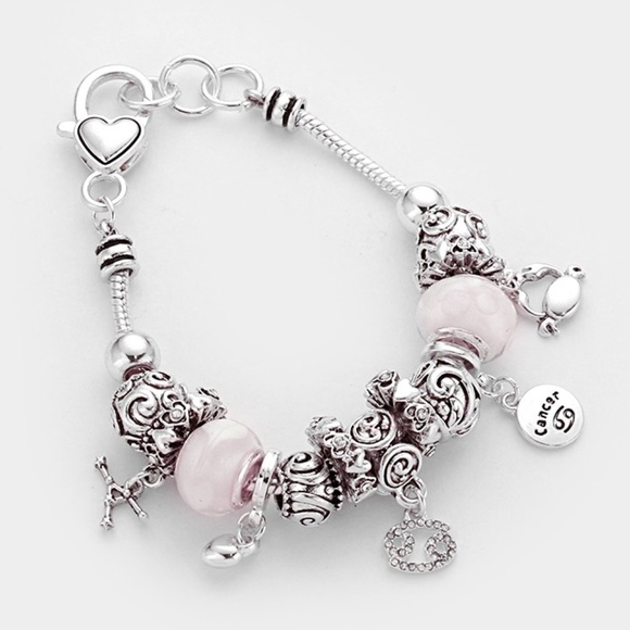 Boutique Jewelry - Multi-Bead Antique Style Cancer Zodiac Bracelet